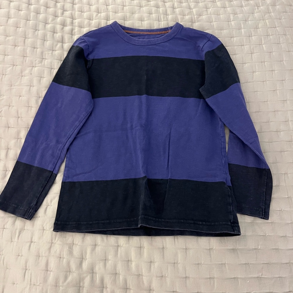 GUC Johnnie B (aka Mini Boden) Blue Striped Shirt Size 7-8